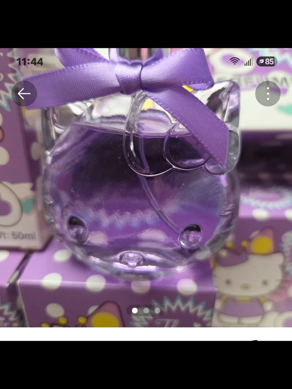 Hello Kitty Purple Floral Body Wash Bottle